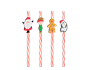 Festive Character Re-usable Straws 4pk