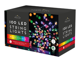 Wholesale 100 Led Mains Operated Christmas Lights - Multicoloured