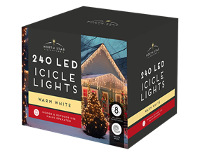 Wholesale 240 Led Mains Operated Icicles Lights - Warm White