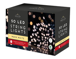 Wholesale 50 Led Mains Operated String Lights - Warm White |led christmas lights