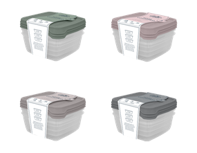 Wholesale Natural Plastic Container 3pk