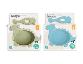 Wholesale Dino Silicone Feeding Set