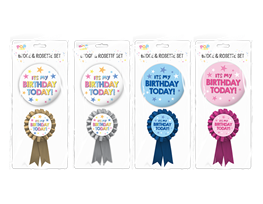 Wholesale Birthday Party badge set 2 piece