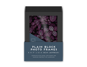 Wholesale Black Block Photo Frame 5 X 7" 1pk PDQ