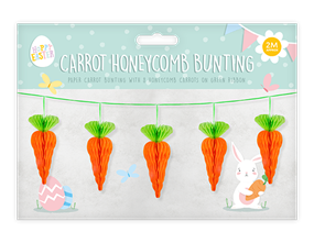 Wholesale Carrot Honeycomb Bunting 2M