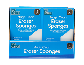 Wholesale Cleaning Eraser Sponge 2pk CDU