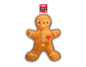 Wholesale Christmas Pet Gingerbread Squeaky Toy
