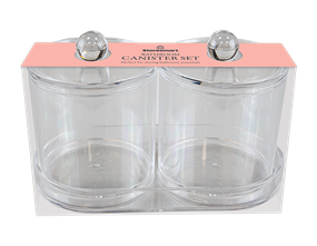 Wholesale Clear Canister Set 3pk