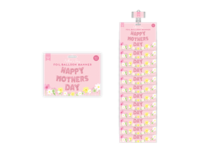 Wholesale Clip Strip Happy Mother's Day Foil Balloon Banner