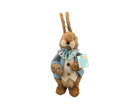 Wholesale Straw Bunny Figurine 32.5cm