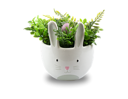 Wholesale Easter Bunny Planter with Artificial Flowers