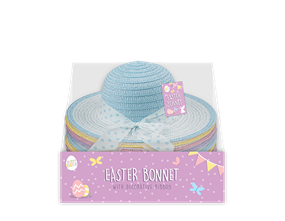 Wholesale Easter Bonnet with Ribbon PDQ