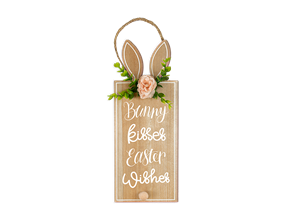 Wholesale Easter Bunny Hanging Plaque 34cm x 13cm