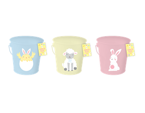 Wholesale Easter Character Metal Bucket