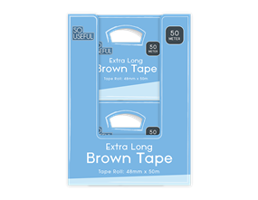 Wholesale Extra Long Brown Tape 50M CDU