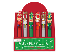 Wholesale Festive Multi-Colour Pen PDQ