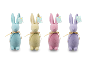 Wholesale Flocked Bunny Ornament 30cm