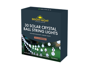 Wholesale Crystal Ball solar String lights Bright White | Gem imports Ltd.