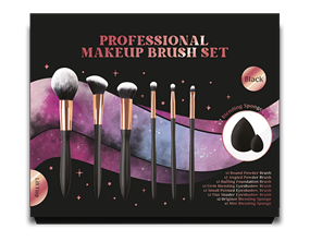 Wholesale Black Professional Makeup Brush Set 8pk