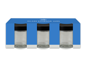 Wholesale Glass Storage Jars 3pk