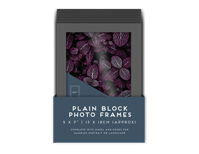 Wholesale Grey Block Photo Frame 5 X 7" 1pk PDQ