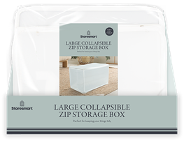 Wholesale Large Collapsible Zip Storage Box 30X52X30CM CDU