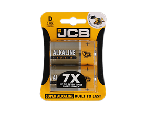 Wholesale JCB LR20/D BATTERIES SUPER ALKALINE 2PK