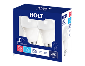 Wholesale LED Classic Bulb 10W GLS A60 B22/BC Daylight 2pk