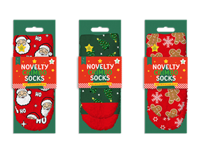 Wholesale Mens Novelty Christmas Cosy Socks 2pk