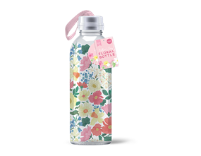 Wholesale Mothers Day Glass Floral Drinking Bottle 580ml