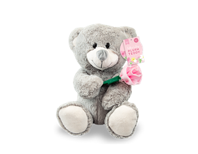 Wholesale Mother's Day Plush Teddy Bear with Rose 30cm