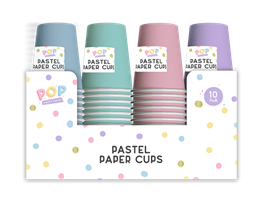 Wholesale Pastel Paper Cups 10pk PDQ