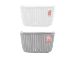 Wholesale Plastic Woven Effect Basket Large - 13.6L