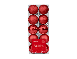 Wholesale Red Assorted Baubles | Bulk Buy Christmas Decorations