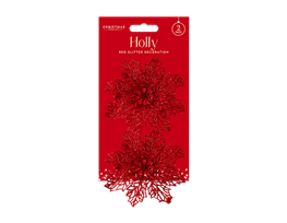 Wholesale Red Holly Decorations | Bulk Buy Christmas Decorations