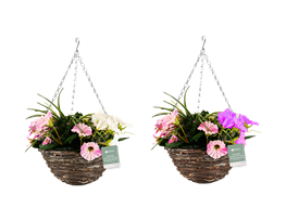 Wholesale Rounded Artificial Petunia Hanging Basket