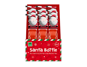 Wholesale Santa Re-usable Plastic Bottle PDQ