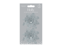 Wholesale Silver Holly Decorations