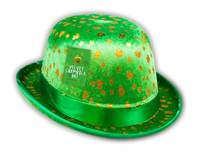 Wholesale St. Patrick's Velvet Gold Foiled Shamrock Hat