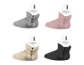 Wholesale Ladies Faux Fur Memory Foam Slipper Boots