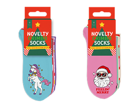 Wholesale Girls Printed Novelty Lurex Socks 5pk