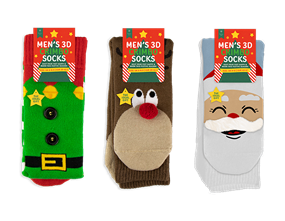 Wholesale Festive 3D Character Men's Socks