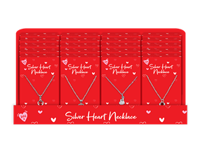 Wholesale Valentine's Day Silver Heart Necklaces PDQ