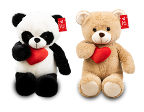 Wholesale Valentines Plush Bear With Heart 49cm