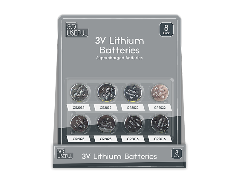 Wholesale 3V Lithium Batteries 8pk CDU