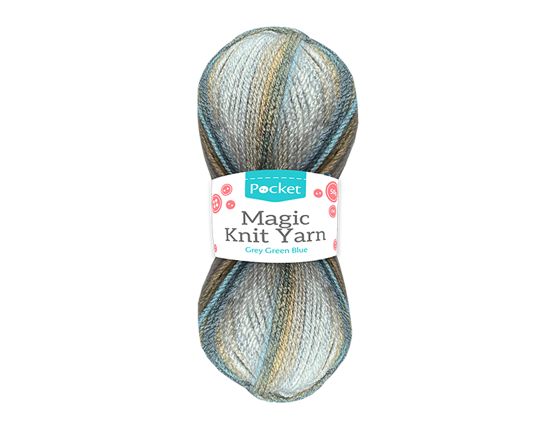 Acrylic Magic Stripe 50g Ball Grey Green Blue