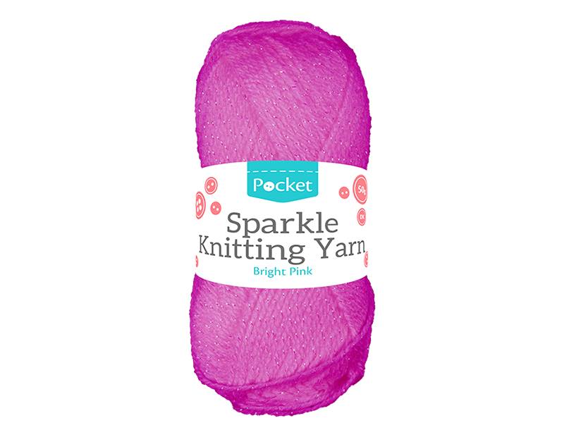 Acrylic Sparkle 50g Ball Bright Pink