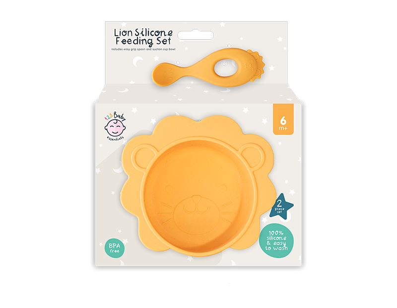 Lion Silicone Feeding Set