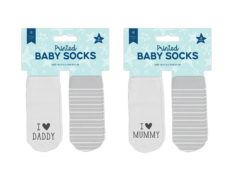Wholesale Baby Printed Socks 2pk