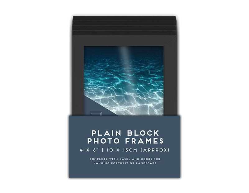 Wholesale Black Photo Frame 4 X 6" 1pk PDQ